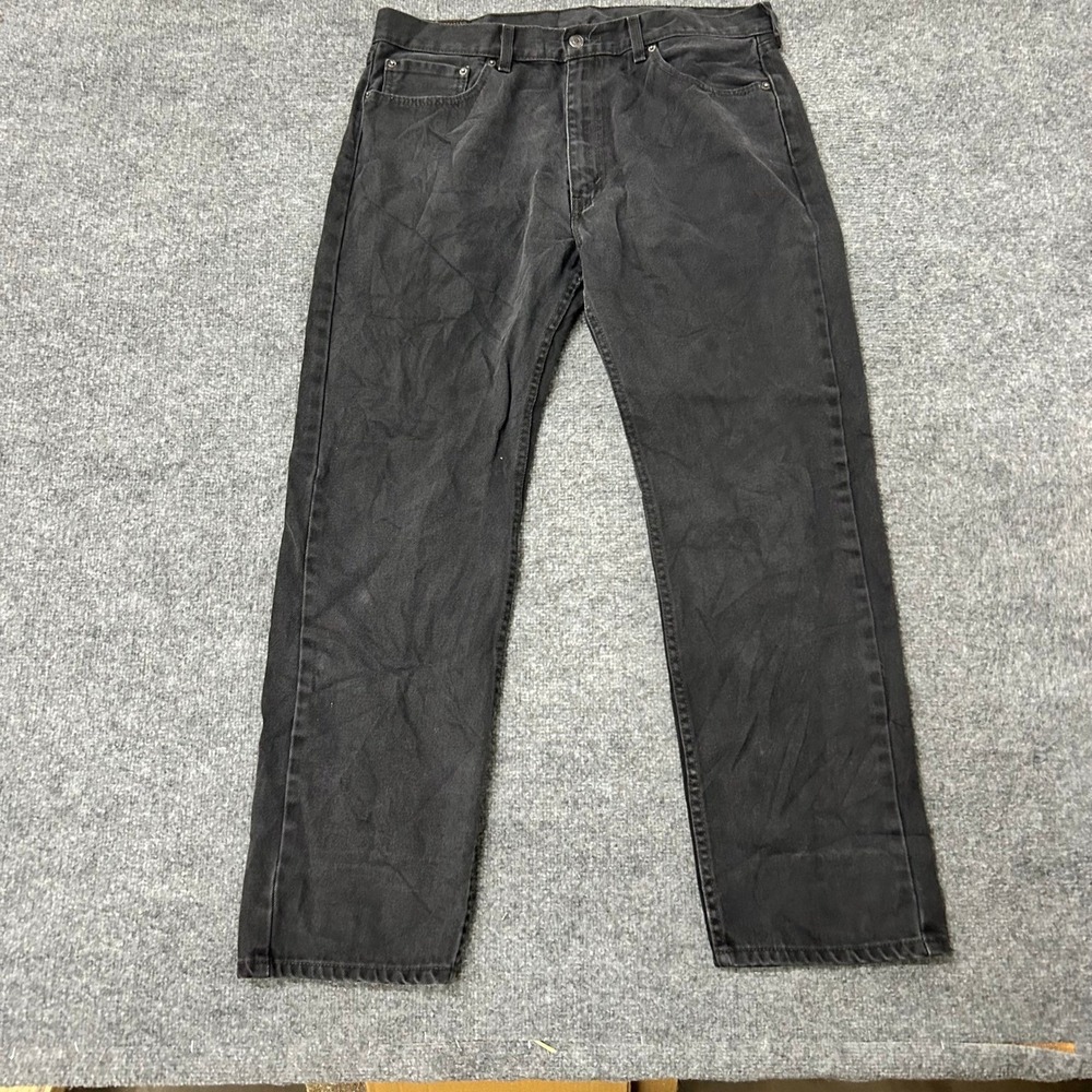 Levi's Jeans Mens Size 38 Black 505 Regular Fit Straight Leg Denim Pants 42782